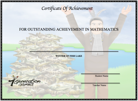 Fish Lake Certificate of Achievement