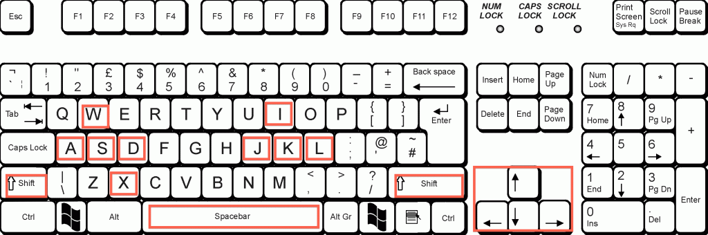 Keyboard Help Sheet