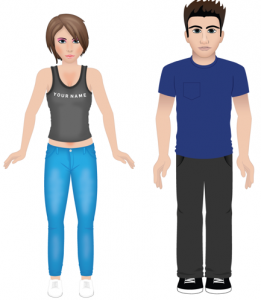 Teen boy and girl for next game