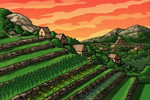 Terrace Farming Scene