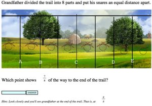 Snares shown on trail with grandfather in background