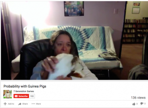 Make videos like this awesome one of AnnMaria discussing probability with her guinea pigs. 