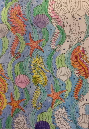 page from adult coloring book