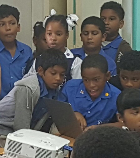 Kids sharing computer