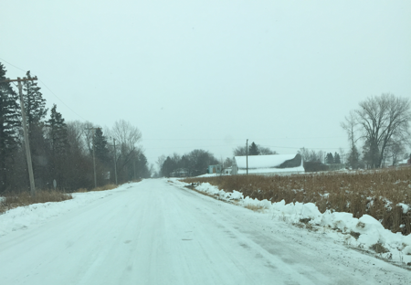 snowy road