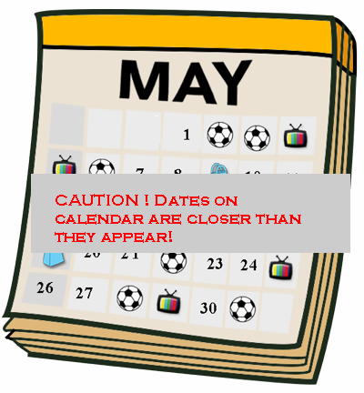 calendar with warning label