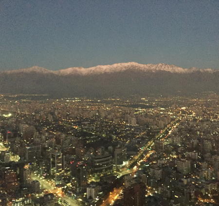 Santiago view from 61 floors up