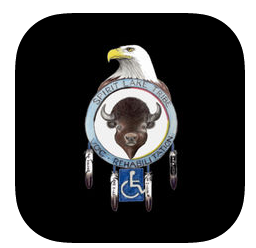 Eagle with buffalo, and a wheel chair
