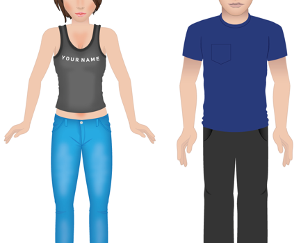 Teen boy and girl for next game