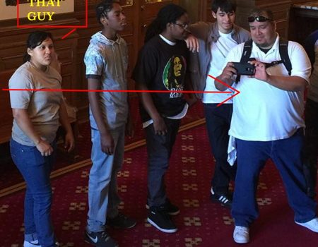 Jimmy with students