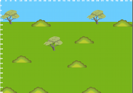 background with trees and bushes