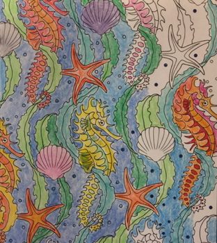 page from adult coloring book