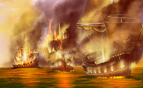 burning ships