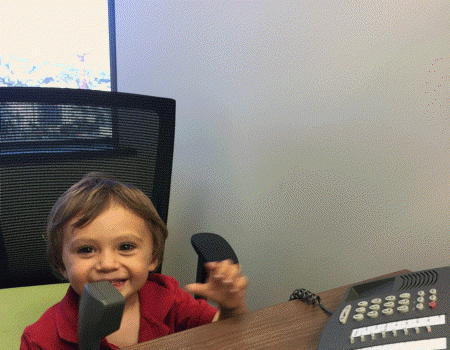 Child in office
