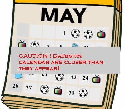 calendar with warning label