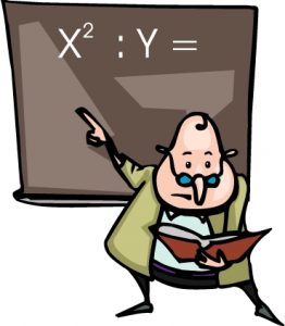 Math class flaws - just memorizing the formula shown on a blackboard