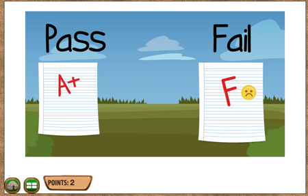 Pass and Fail are antonyms