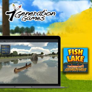 Fish Lake fractions game playing on Windows computer