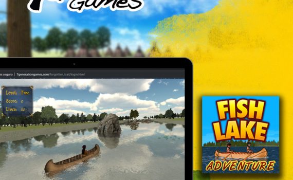 Fish Lake fractions game playing on Windows computer