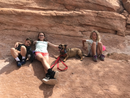 Arches National Park hike with kids