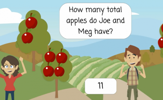 Meg and Joe teach problem-solving strategies with apples