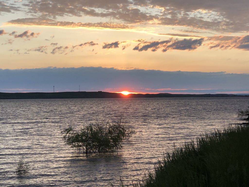 Sunset in South Dakota - Indian education conference travel has its perks