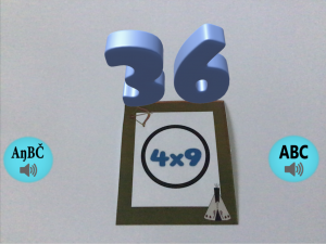 Augmented reality app for teaching multiplication
