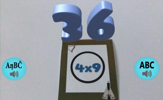 Augmented reality app for teaching multiplication