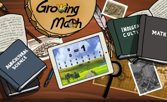 Growing Math: iPad showing math game