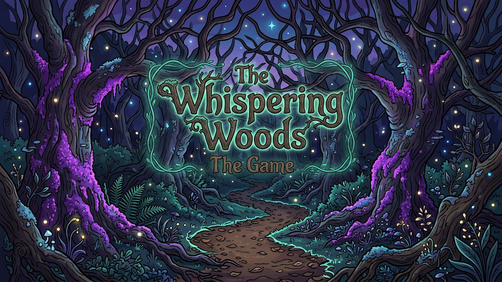 The Whispering Woods - splash screen for game